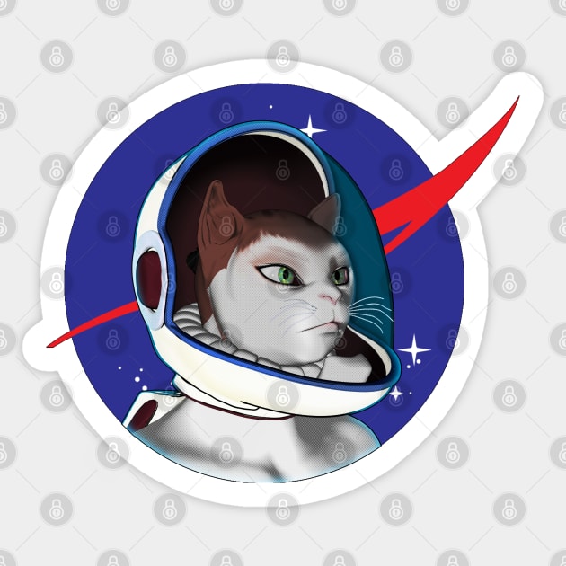 Astro Cat Sticker by ChrisOConnell